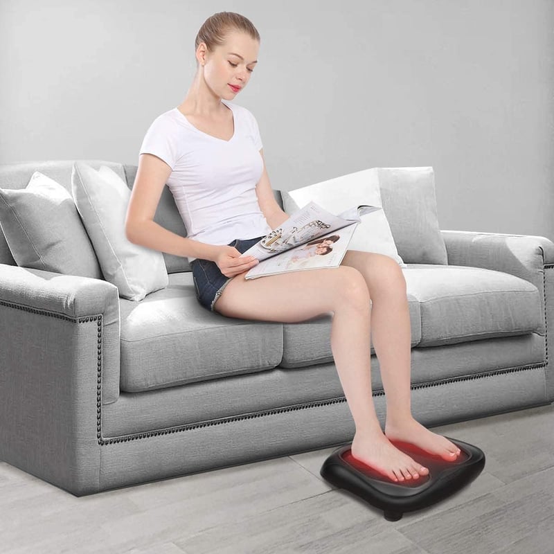 Nekteck Elektromos Talpmasszírozó - 18 Gömbös Shiatsu Melegítő Funkcióval és Érintővezérléssel