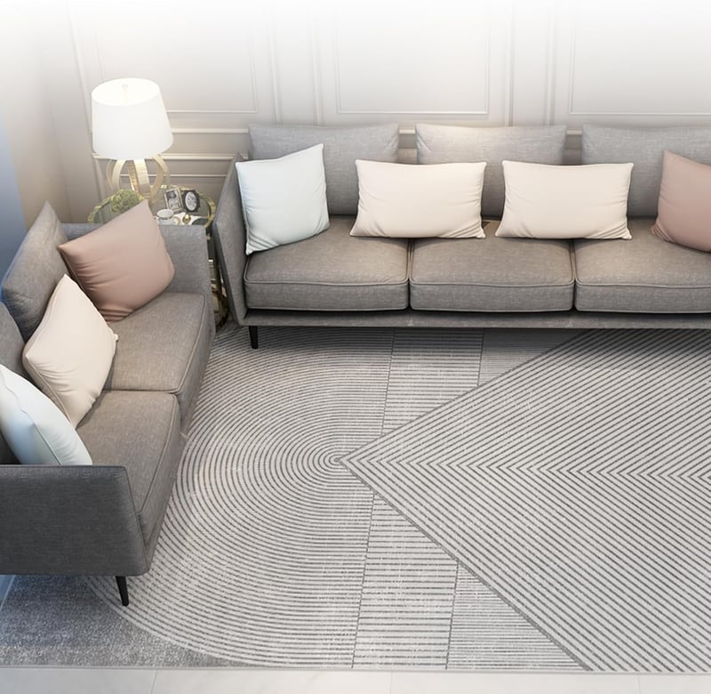 3D Effect Rug Indoor & Outdoor Rug Balcony Patio Kitchen Rug Modern Rug Anthracite Grey Living Room Bedroom Rug (Anthracite Grey, 120 x 160 cm) - 120 X 160 CM, Anthracite Grey
