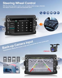 CAMECHO Android 13 Autórádió Renault Dacia Logan Duster Sandero Lodgy Capture Lada Xray - 7" Dupla DIN Bluetooth Navigáció CarPlay MirrorLin 6