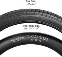 YunSCM Összehajtható Kerékpár Gumiabroncs Szett - 18x2.125 Méretű Külső Gumik és Belső Tömlők AV32mm Szeleppel - MTB, Városi és Országúti Ke 7