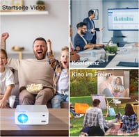 VISULAPEX S1 Full HD Projektor 1080P 15000LM 220" Kijelző 5G WiFi Hordozható Házimozi TV Stick/X-Box/DVD/Laptop/Okostelefon Kompatibilis Feh 7