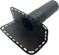 Uzman-Versand Tetőlefolyó Bitumenes Gallérral - Vészkifolyó DN 50/70/100 Méretben, Speciális Kemény PVC Anyagból, Tetőfedéshez 1