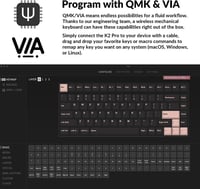 Keychron K2 Pro RGB mechanikus billentyűzet, vezeték nélküli, programozható, Mac/Windows 2