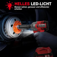 Sundpey Akkumulátoros Ütvecsavarozó 650 Nm - 21V Kétsebességes Behajtó 2db 4000 mAh Akkuval, 6 Dugókulccsal, 9 Fúróval, LED Világítással, Ot 7