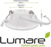 Meleg fehér LED mini spotlámpa szett - 3db ultravékony beépíthető mennyezeti lámpa 6