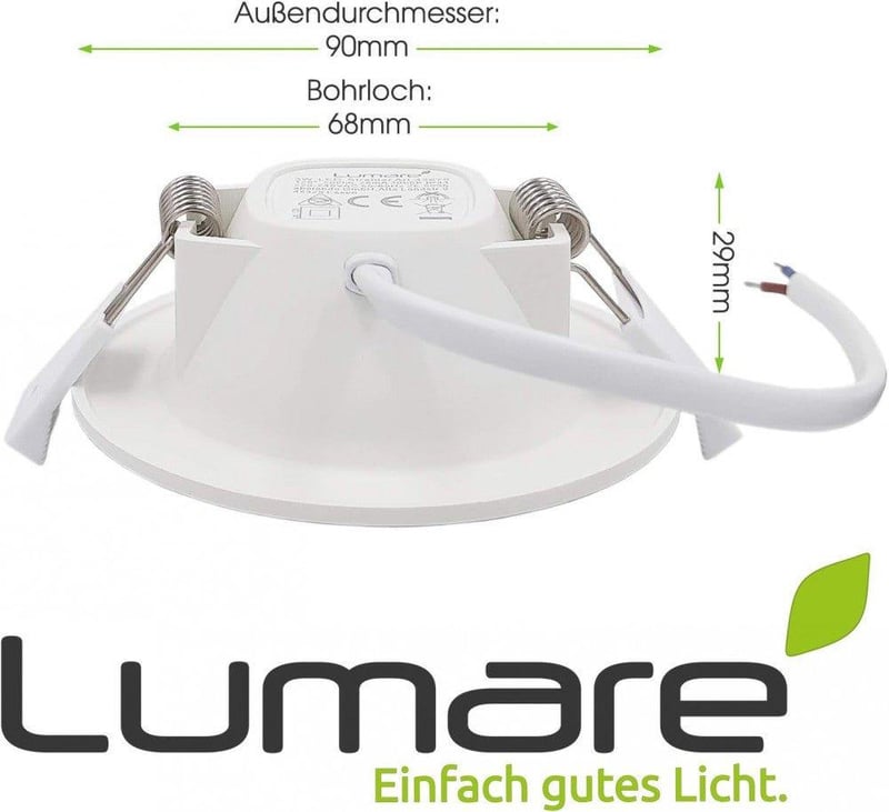Meleg fehér LED mini spotlámpa szett - 3db ultravékony beépíthető mennyezeti lámpa