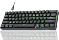 Dierya DK61se Mechanikus Gamer Billentyűzet, 60% Kompakt, 61 Gombos, Kék Kapcsolós, Anti-Ghosting, USB-C, Kék Háttérvilágítás, Windows Kompa 1