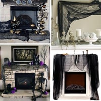 Halloween Fekete Géz Kendő 200x100cm - Kísértetház Dekoráció, Ijesztő Bulikellék 5
