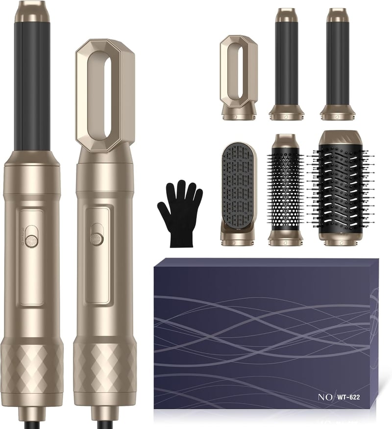 Atopskins 1000W Multifunkciós Hajformázó Készlet - Hajszárító, Körkefe, Hajvasaló és Automata Légáramlásos Hajgöndörítő Minden Hajtípushoz