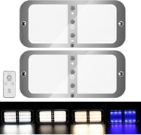 Kriogor LED Mennyezeti Lámpa Lakóautóba, 12V, Távirányítós, 4 Üzemmód, 700LM, 2db 1