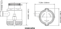 LIGHTEU Seaflo 12V 3500GPH Merülő Szivattyú Hajókhoz és Kempingezéshez 4