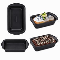 Súprava foriem na chlieb NutriChef – Prémiový nepriľnavý plech z uhlíkovej ocele, 30,5x16x8,6 cm, odolný v rúre do 230 °C, bez PFOA, PFOS a PTFE – 4-dielna súprava 1