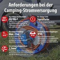 Brennenstuhl Kábeldob 25m Kék - Kültéri Használatra, Műanyag Házzal, 230V, Önzáró Védőérintkezős Kombinált Aljzattal, Hordozható Kivitel 6