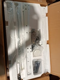 Birou cu înălțime reglabilă JUMMICO 120x60 cm — defect, pentru piese: lipsește segmentul central al blatului, șuruburi (stare: vezi poza a 2-a) 2