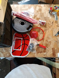 Detský basketbalový kôš Mixara so stojanom, nastaviteľná výška 50-150 cm — Iba 1 kus, bez lopty (stav: pozri 2. obrázok) 2