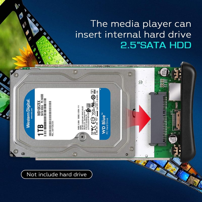 MYPIN Multimédia Lejátszó Box HDMI/AV/VGA - USB 3.0 Támogatással