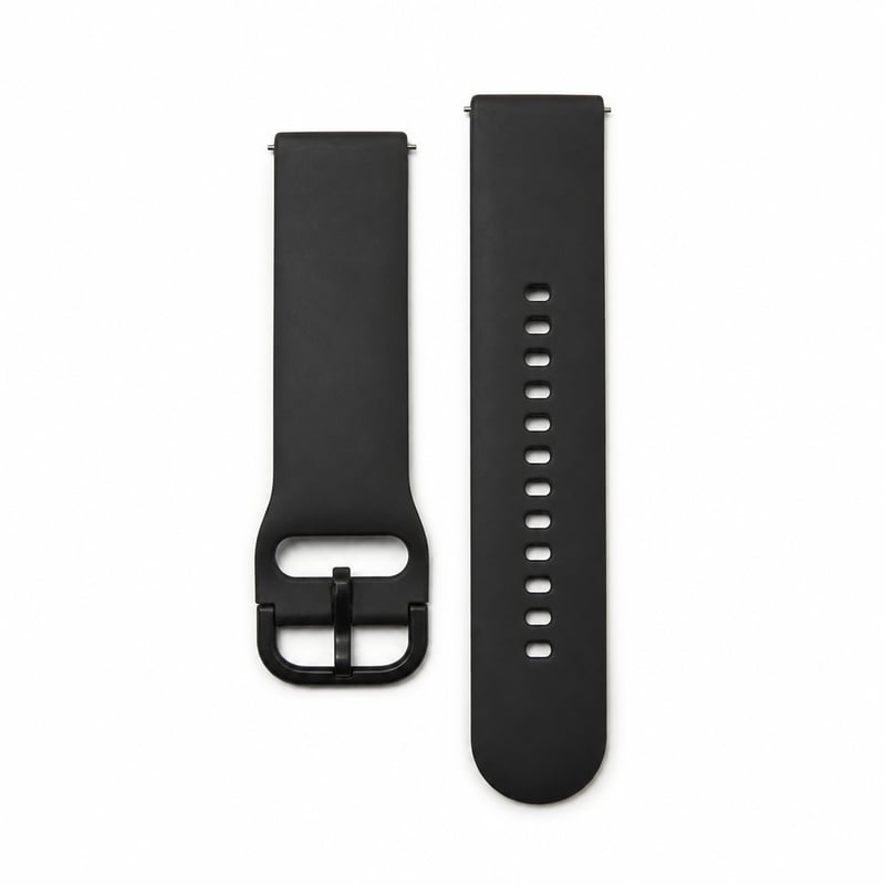 Remienok pre inteligentné hodinky Amazfit Bip 5 (46 mm) – Čierny silikónový náhradný remienok, nastaviteľná pracka, športový remienok pre Amazfit Bip 5