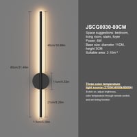 Aipsun Akkumulátoros Fali Lámpa 10000 mAh - 80 cm Távirányítós LED Világítás Időzítővel, Fényerőszabályzóval, Vezeték Nélküli Modern Fekete  4