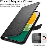 Samsung Galaxy A13 5G RFID-védett bőr flip tok, fekete 5