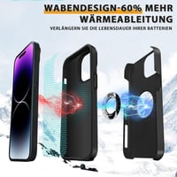 Apple iPhone 14 Pro Fekete Mágneses Gyűrűs Szilikon Védőtok 4