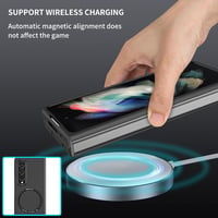 Samsung Galaxy Z Fold4 5G mágneses tok - CasurvivePro vékony, ütésálló védőtok, vezeték nélküli töltés, fekete 5