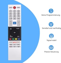 FOXRMT CT-8543 Távirányító Toshiba Smart TV-hez - Netflix, YouTube és Prime Video Gombokkal - Kompatibilis FHD/UHD/XUHD Modellekkel - Beállí 5