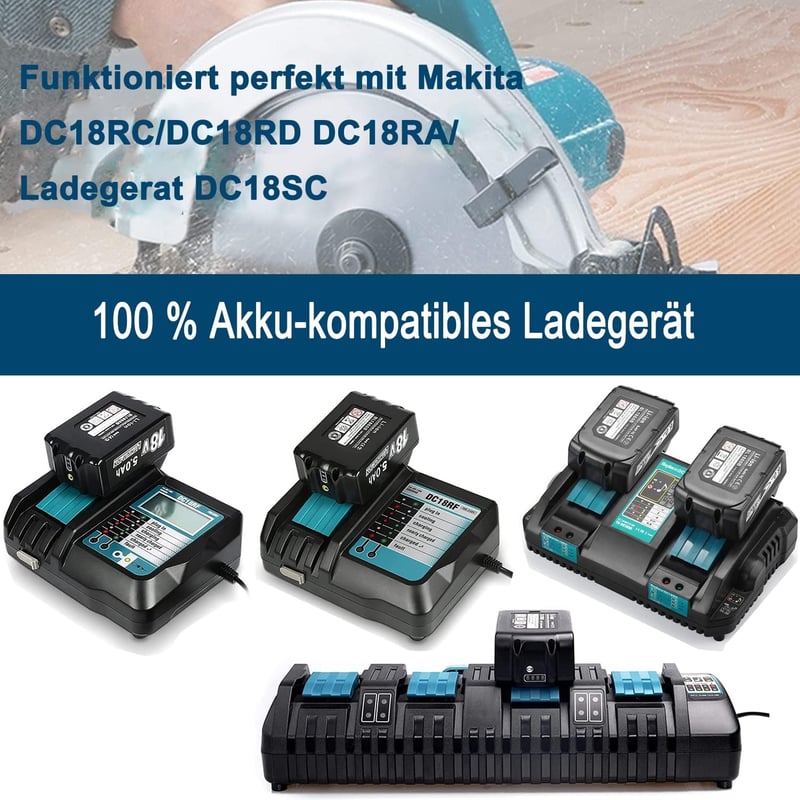 Makita 18V 5,0Ah Li-Ion akkumulátor - VANTTECH 2db helyettesítő akku BL1850B kompatibilis
