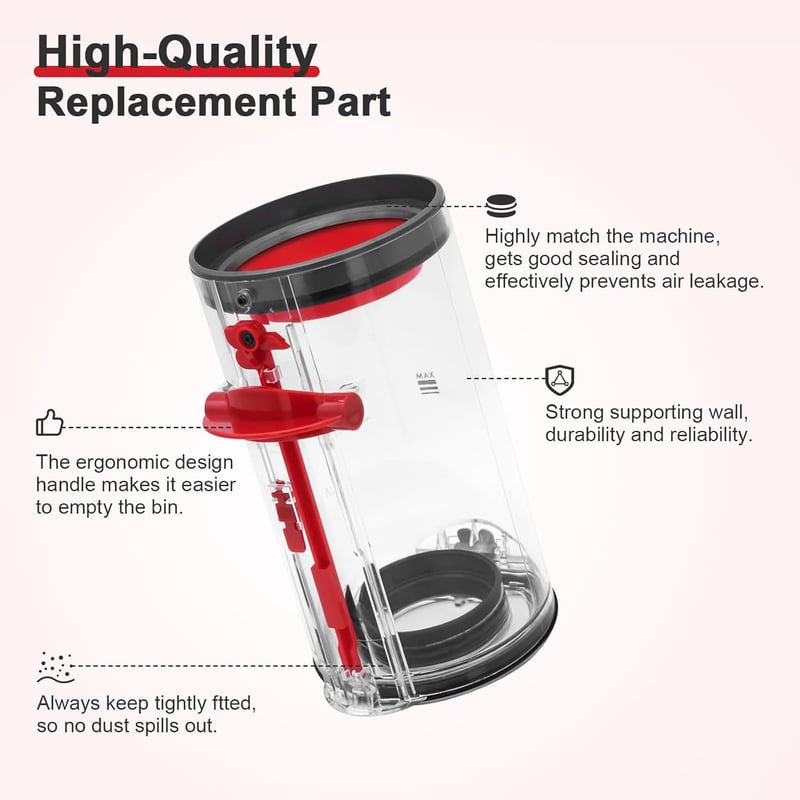 Dyson V11 V15 porszívó nagyméretű portartály - kompatibilis alkatrész