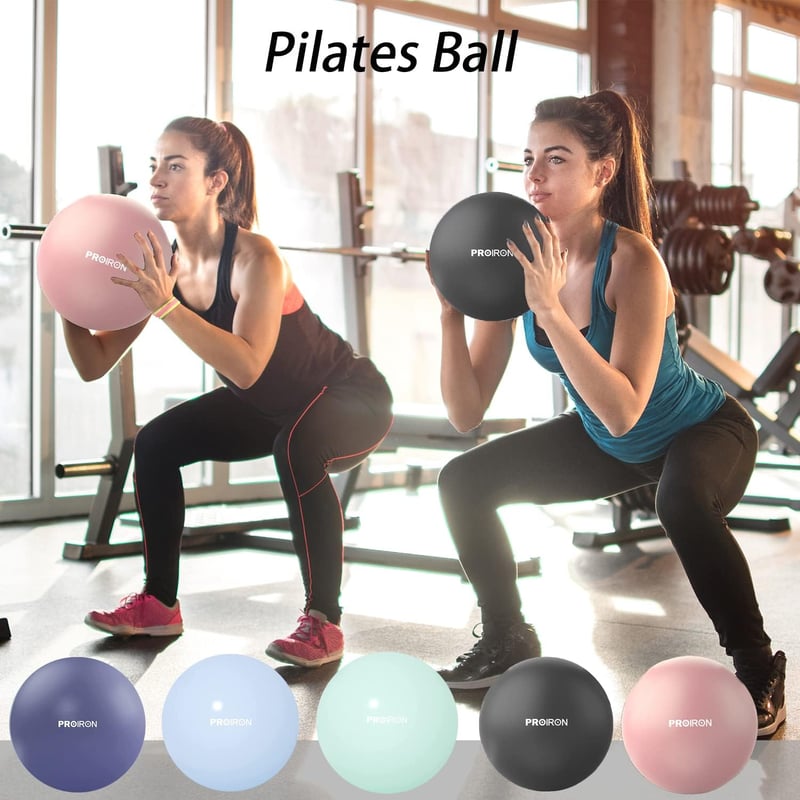 PROIRON 25cm-es Rózsaszín Pilates Labda Edzéstervvel és Pumpával