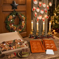 Pachet Advent Magic: suport coroană + 107 decorațiuni + 4 sfeșnice + 10 LED-uri 1