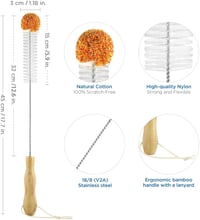 SodaStream palackmosó kefe 45 cm-es, puha pomponnal - Karcolásmentes üvegtisztító 2