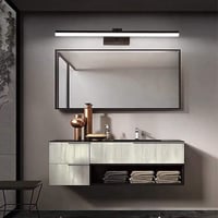 Klighten 80 cm LED Tükör Világítás 24W - Fekete Alumínium Fürdőszobai Lámpa 5500K Semleges Fehér Fénnyel, IP44 Védelemmel, 2450lm, Forgatható,  4