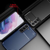 Samsung Galaxy S22 5G kék ütésálló tok + 2db üvegfólia 3