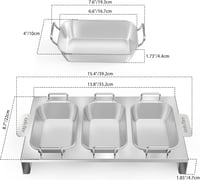 Weber 3 db-os rozsdamentes acél grillserpenyő készlet gázgrillhez, zöldséghez, húshoz 2