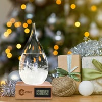 3DHOME Storm Glass Időjárás Előrejelző Állomás - Kreatív Üveg Meteorológiai Dekoráció Otthon és Iroda Számára 4