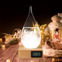 3DHOME Storm Glass Időjárás Előrejelző Állomás - Kreatív Üveg Meteorológiai Dekoráció Otthon és Iroda Számára 1