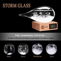 3DHOME Storm Glass Időjárás Előrejelző Állomás - Kreatív Üveg Meteorológiai Dekoráció Otthon és Iroda Számára 3