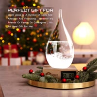 3DHOME Storm Glass Időjárás Előrejelző Állomás - Kreatív Üveg Meteorológiai Dekoráció Otthon és Iroda Számára 6