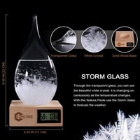 3DHOME Storm Glass Időjárás Előrejelző Állomás - Kreatív Üveg Meteorológiai Dekoráció Otthon és Iroda Számára 2