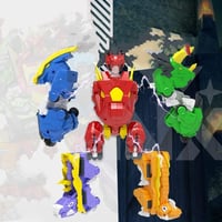 XUEXUE 6 în 1 Jucărie Robot Dinozaur Transformabil, 8 cm, pentru Copii de 6+ Ani 4