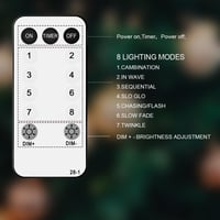 Liyade Kültéri Fényfüggöny 3x2m - 200 LED Meleg Fehér Világítás IP44 Vízálló - Távirányítós Időzítő 8 Üzemmóddal Kertbe, Bokrokra, Karácsony 3