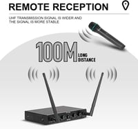 D Debra UHF 4 Csatornás Vezeték Nélküli Mikrofon Rendszer 2 Kézi és 2 Testmikrofonnal Karaoke Templom Buli Rendezvény 2