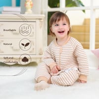 Lábfejes Hálózsák Babáknak - Meleg Bélésű Hosszú Ujjú Téli Overál - Unisex Pizsama Kisfiúknak és Kislányoknak - Kutyusos Mintával 2