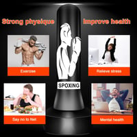 WELLTE Felfújható Bokszzsák szett Állvánnyal - Gyerekeknek és Felnőtteknek, 180 cm Magas PVC Edzőeszköz Kickbox, Karate, MMA Gyakorláshoz 7