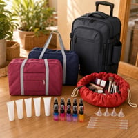 Cestovný set do lietadla: 2x taška + 5x 100ml tuba + 10x 5ml sprej + kozmetická taška + 30l batoh 1