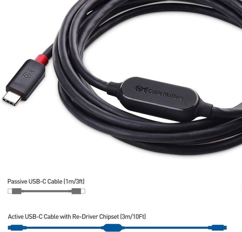 Cable Matters 3m-es Aktív USB-C Kábel 4K Videóhoz és 60W Töltéshez