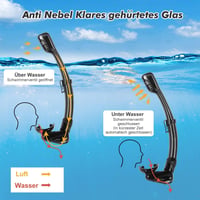 KUYOU Snorkel szett felnőtt búvármaszk teljes száraz rendszer uniszex, S/M EU ( 36-40) 5