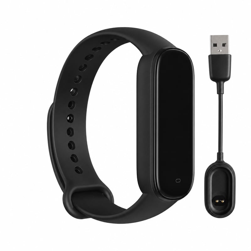 Pametna narukvica Amazfit Band 5 crna, HD zaslon, 11 sportskih načina rada — neispravna, za dijelove: ne radi kada se skine s punjača (stanje: vidi 2. sliku)