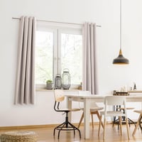 Blumtal Sötétítő Függöny Szett - 2 db Hőszigetelő Fényblokkoló Függöny Fémkarikákkal, 215x132 cm, Szürke, Nappali és Hálószoba Dekoráció 8