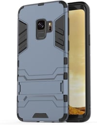 Samsung Galaxy S9 Páncél Védőtok Állvánnyal - Fekete/Szürke Hibrid TPU+PC 3